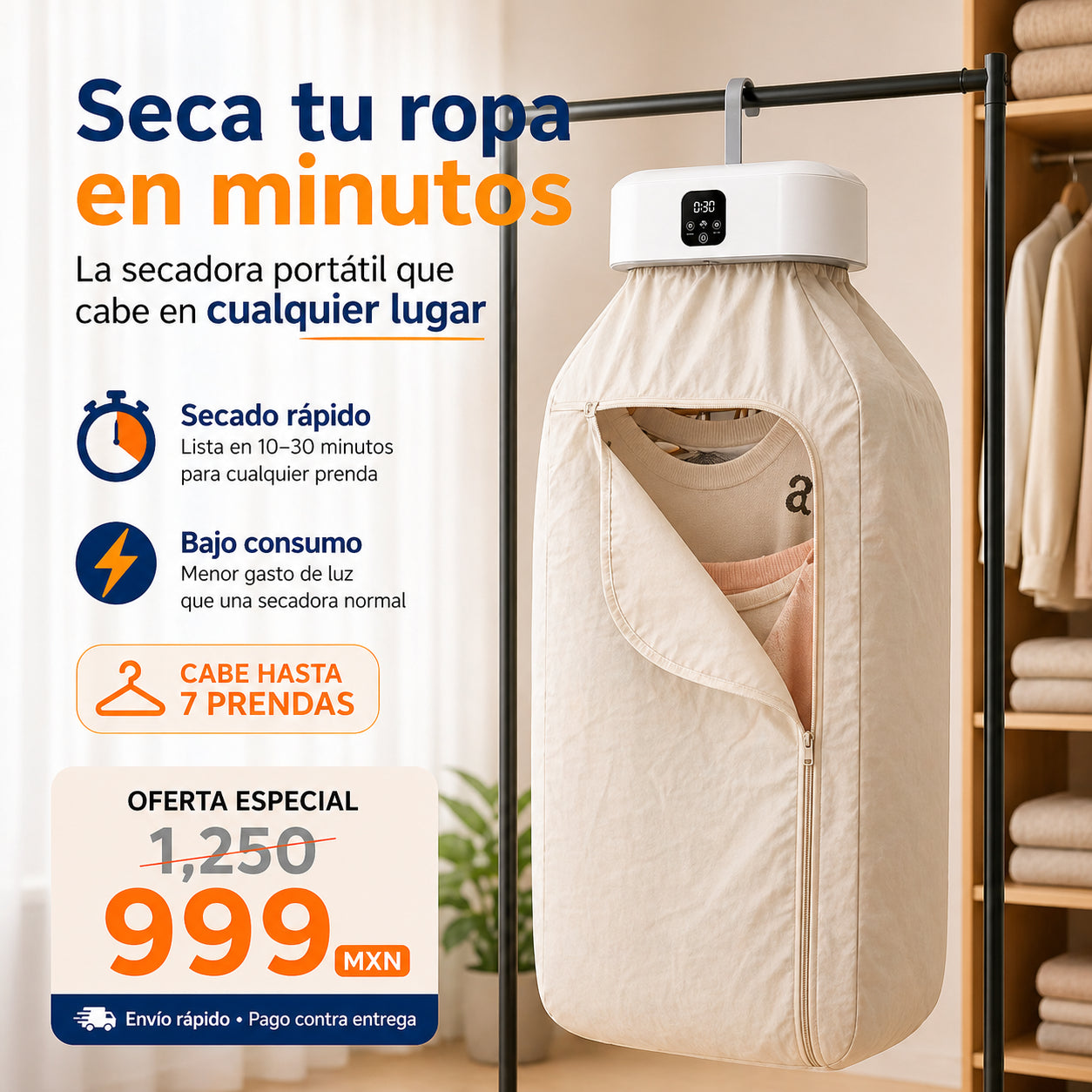 FREECLOTH - Seca tu ropa en minutos!!!