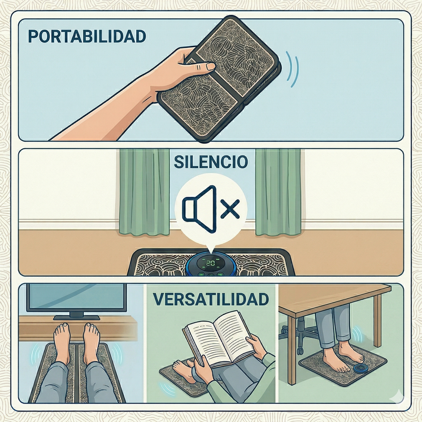 Electrofeet - Tapete de electromasaje muscular