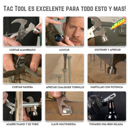 Tactool - Martillo Multiherramienta Portatil 18 en 1